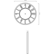 Apricity Dekoratif Renkli Daire Beton Duvar Saati 26 cm - Kırmızı