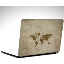 Dekolata Dünya Haritası Laptop Sticker