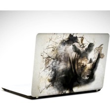 Dekolata Gergedan Laptop Sticker