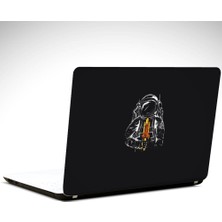 Dekolata Uydu ve Astronot Laptop Sticker
