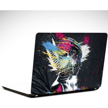 Dekolata Yüz Renkler Laptop Sticker