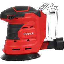 Rodex Rpx2250 Akülü Eksantrik Zımpara Makinesi Bataryasız 125 Mm