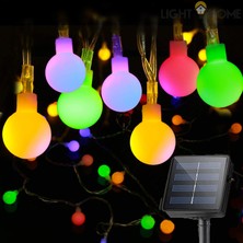 Light Home 50 Led 7 Metre Renkli Güneş Enerjili Led Işık Solar Bahçe Teras Balkon Ağaç Lambası Aydınlatması