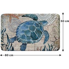 Monnhein Sevimli Tasarımlı Mikrofiber Banyo Paspası, Kaymaz Taban, Makinede Yıkanabilir (50x80 Cm)