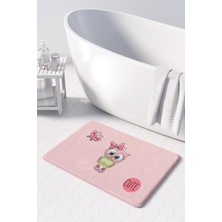 Monnhein Sevimli Tasarımlı Mikrofiber Banyo Paspası, Kaymaz Taban, Makinede Yıkanabilir (50x80 Cm)