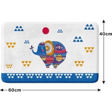 Monnhein Sevimli Tasarımlı Mikrofiber 2'li Takım Banyo Paspası, Kaymaz Taban, Makinede Yıkanabilir (40x60 Cm - 50x80 Cm)