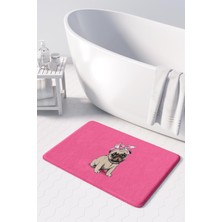 Monnhein Sevimli Tasarımlı Mikrofiber 2'li Takım Banyo Paspası, Kaymaz Taban, Makinede Yıkanabilir (40x60 Cm - 50x80 Cm)