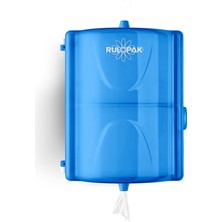 Rulopak İkiz Mini  İçten Çekmeli Tuvalet Kağıdı Dispenseri Transparan Mavi