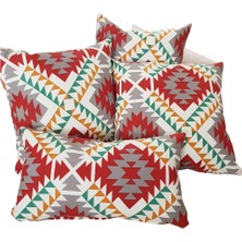 NV Sisters Çift Tarafı Baskılı Dekoratif Modern Kırlent Kılıfı ve Silikon Dolgulu Iç Yastık