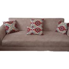 NV Sisters Çift Tarafı Baskılı Dekoratif Modern Kırlent Kılıfı ve Silikon Dolgulu Iç Yastık