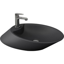 Bocchi Vessel Batarya Banklı Çanak Lavabo 72  cm Mat Antrasit 1021-020-0126