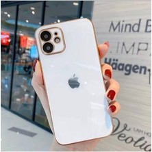 Trendshopping Apple iPhone 11 Pro Max Logolu Kamera Korumalı Lansman Electro Lüx Gold Silikon Kapak Muhteşem !!