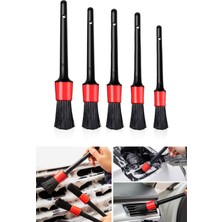 Technojet 5'li Oto Araç Iç ve Dış Detaylı Temizlik Fırça Seti Detail Dash Brush Set Araç Oto ve Motosiklet Bakımı