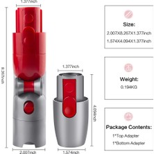 Dyson V7 V8 V10 V11 Elektrikli Süpürge Için Üst Adaptörler Değiştirme, Hızlı Bırakma Dönüştürücü Alt Adaptör 967762-01 (Yurt Dışından)