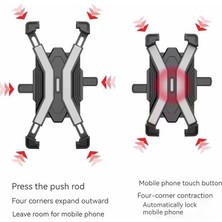 Panada Bisiklet Motosiklet Darbeye Dayanıklı Navigasyon Telefon Tutucu (Yurt Dışından)