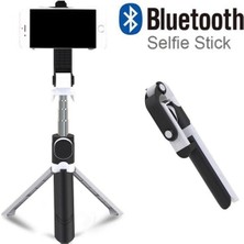 Else Nippon Siyah-Beyaz Bluetooth Kumandalı Selfie Çubuğu-Tripod Vlog Telefon Tutucu