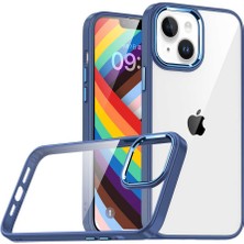 CoverZone  iPhone 14 ile Uyumlu Kılıf Kontrast Renk Tasarımlı Cynosure Kapak Lacivert