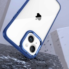 CoverZone  iPhone 14 ile Uyumlu Kılıf Kontrast Renk Tasarımlı Cynosure Kapak Lacivert