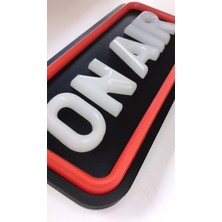 Leon Işık 'On Air' Işıklı Özel Tabela - LED ile Neon Görünümlü Tabela (25 x 12 cm)