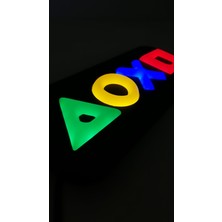 Leon Işık Ledli Oyun Konsolu Tabelası - (25X10CM) LED Ile Neon Görünümlü Özel Işıklı Tabela