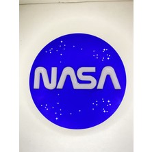 Leon Işık 'uv Baskılı Nasa' Işıklı Özel Tabela - LED ile Neon Görünümlü Tabela (20X20CM)
