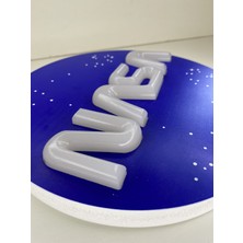 Leon Işık 'uv Baskılı Nasa' Işıklı Özel Tabela - LED ile Neon Görünümlü Tabela (20X20CM)
