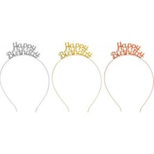 Hayaller Dükkanı Taç Happy Bırthday Metal Gümüş Pk:1