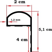 Şahin Mutfak Tezgah Önü Su Sızdırmaz Profili Mermer Önü Su Engelleyici Uzun 150 cm