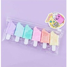 Elavra 6'lı Mini Dondurma Fosforlu Işaretleme Kalemi