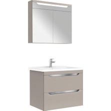 Kale Casilla 65 cm Vizon Banyo Dolabı Takımı (Ayna Dolabı)