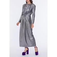 Qui Prive Kadın Velora Midi Shine Elbise 11294