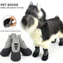 Xcspace 4 Adet Pet Ayakkabı Su Geçirmez Kaymaz Iyi Esneklik Pet Köpek Sneakers (Yurt Dışından)