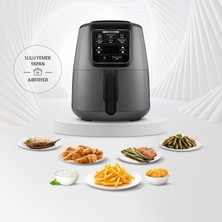 Karaca Air Pro Cook Xl 2 In 1 Airfryer Space Gray Black 4 Kişilik