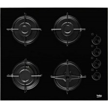 Beko Htsg 64120 S 60 cm Siyah 4 G.lpg Gazlı Emaye Setüstü Ocak