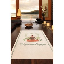 Homshtag Bej Düz Renkli Halı Yoga Sever Halısı Yıkanabiilir Renkli Halı Hediye Halı