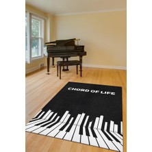 Homshtag Hayatın Akordu Siyah Müzik Sever Halısı Art Müzik Halısı Piyanist Halısı Müzisyene Hediye