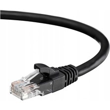 Wozlo Cat6 Ethernet Internet Lan Network Patch Kablo - Fabrikasyon - Siyah - 1 Metre