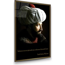 Glass Art Fatih Sultan Mehmet Dikey Cam Tablo
