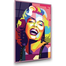 Glass Art Marilyn Monroe Dikey Cam Tablo