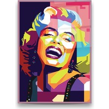 Glass Art Marilyn Monroe Dikey Cam Tablo