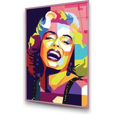 Glass Art Marilyn Monroe Dikey Cam Tablo