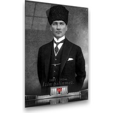 Glass Art Atatürk Dikey Cam Tablo