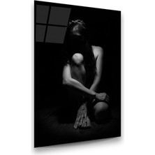 Glass Art Kadın Dikey Cam Tablo