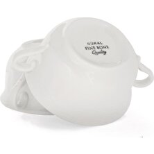 Çorba Kupası Kulplu Çorba Kasesi Porselen Çorba Tabağı