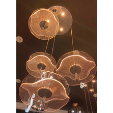 Eczeka Home 4'lü Ledli Modern Avize gold