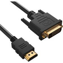 Wozlo 5m HDMI To DVI 24+1 DVI To HDMI Kablo Altın Uç - 5 Metre