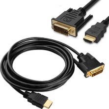 Wozlo 1.8m HDMI To DVI 24+1 DVI To HDMI Kablo Altın Uçlu