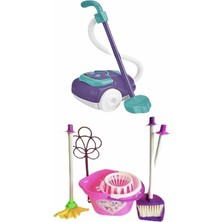 Metin Oyuncak Eğitici Temizlik Seti ve Elektrik Süpürgesi 3+ Yaş Çocuklar İçin Eğlenceli Oyun