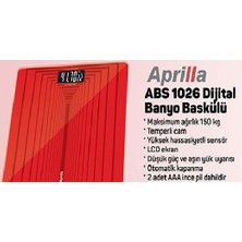 Aprilla ABS-1026K Kırmızı Banyo Tartısı