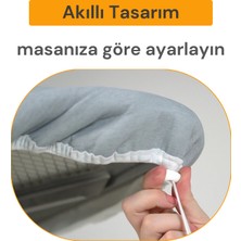 Beylini Ütü Masası Kılıfı Örtüsü Bezi, Keçeli,Süngerli,Lastikli Yanmaz Ayarlanabilir 55x135 cm Gri